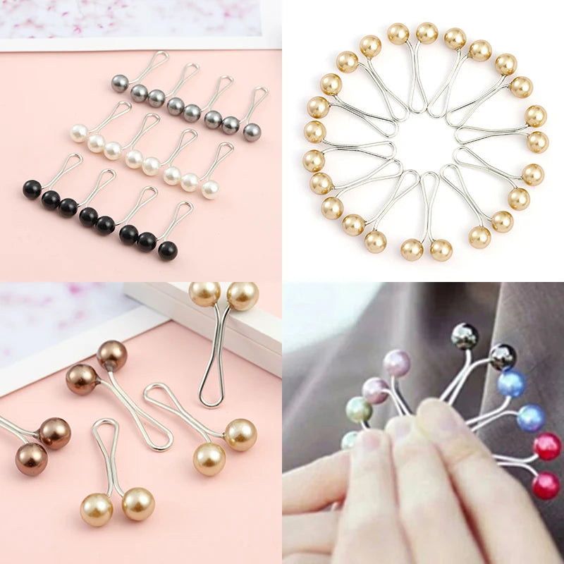 12pcs/lot Anti-Slip Pearl Hijab Clips