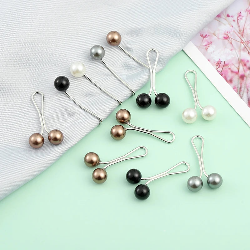 12pcs/lot Anti-Slip Pearl Hijab Clips