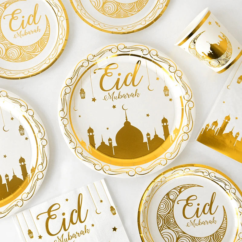 Eid Decorations Disposable Tableware