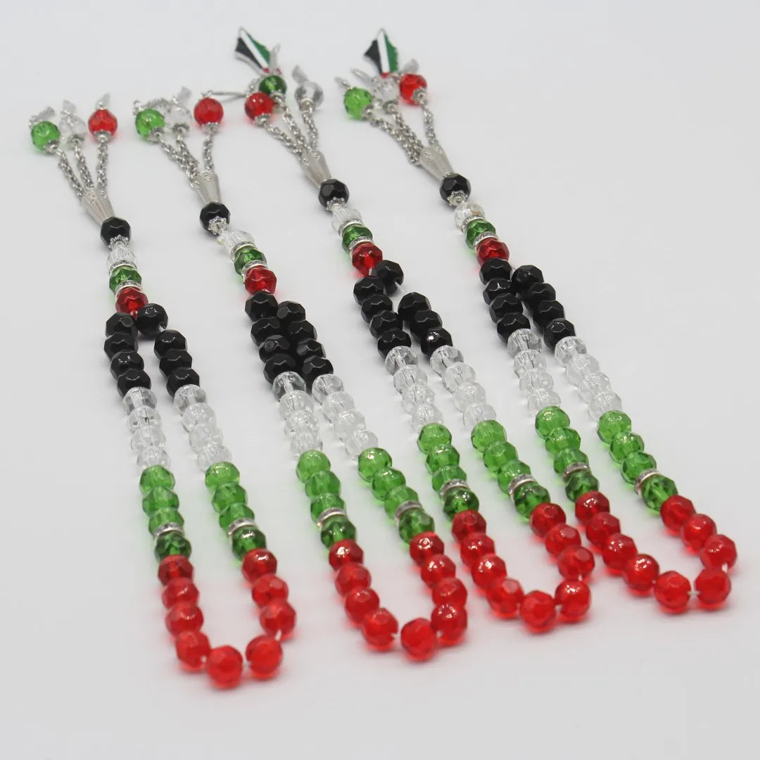 Palestine Flag PanArab Colored Tesbih Beads
