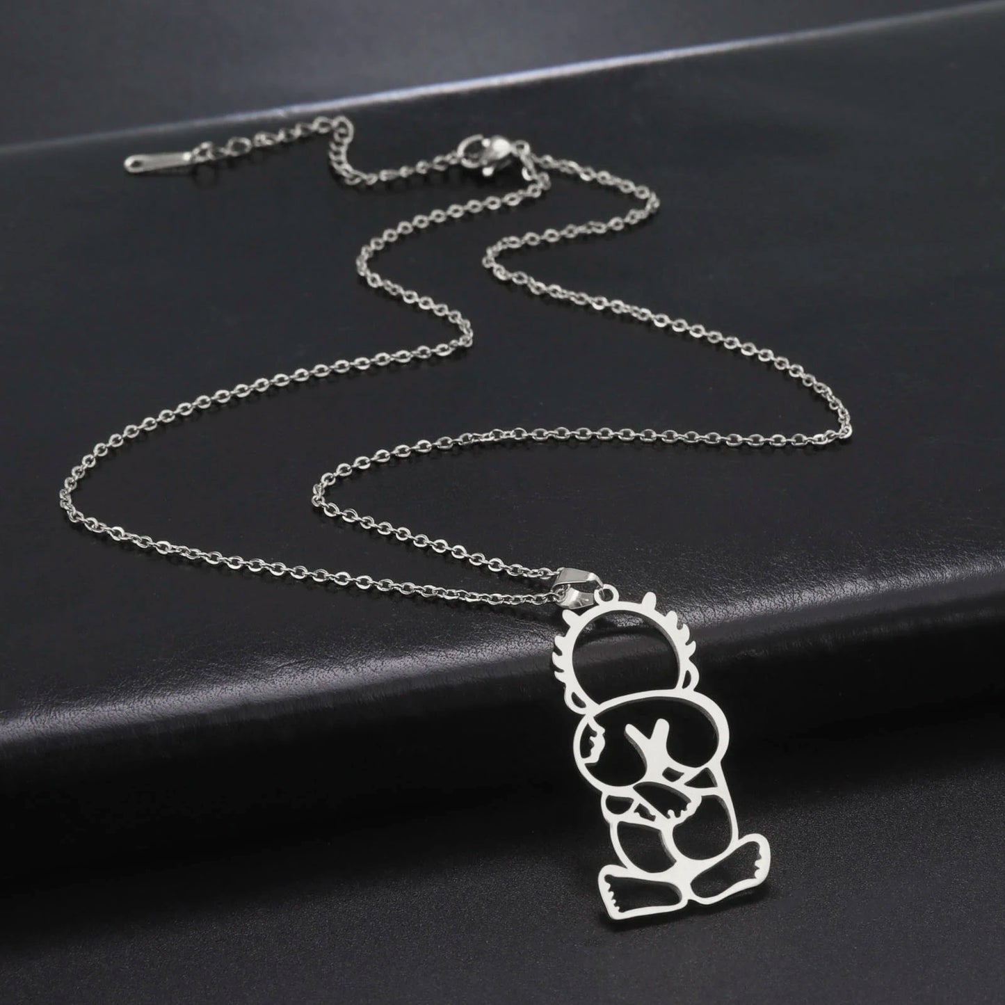Stainless Steel Handala Pendant Necklace Unisex