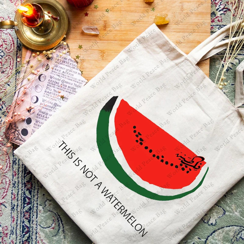 Not a Watermelon Palestine Tote Bag English