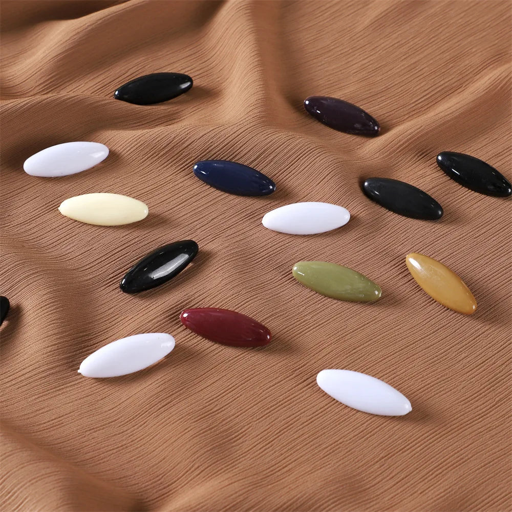 48pcs/box Black and White Muslim Hijab Pins - Safety Clips Set