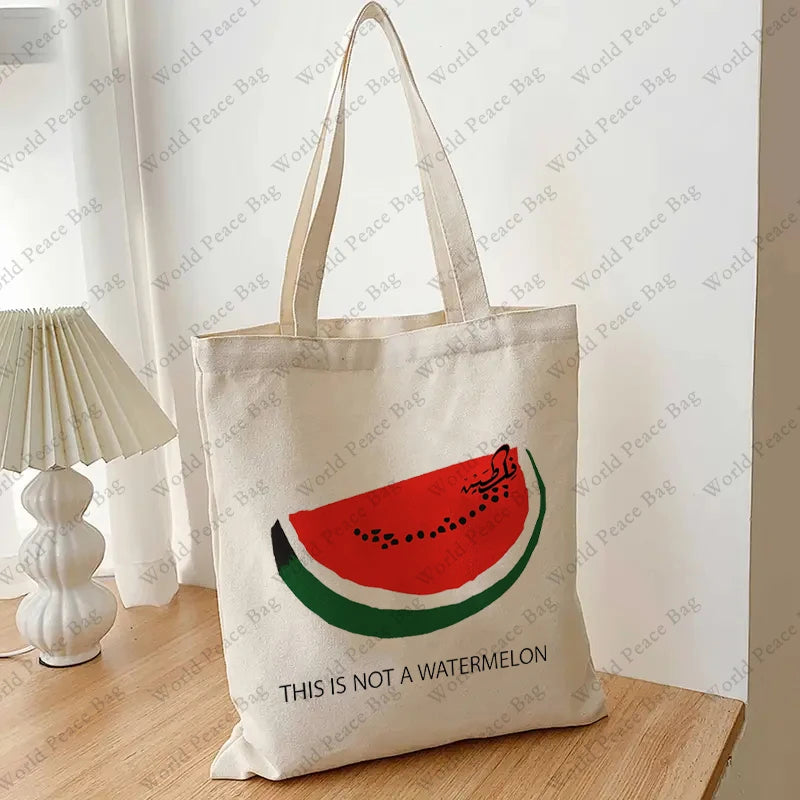 Not a Watermelon Palestine Tote Bag English