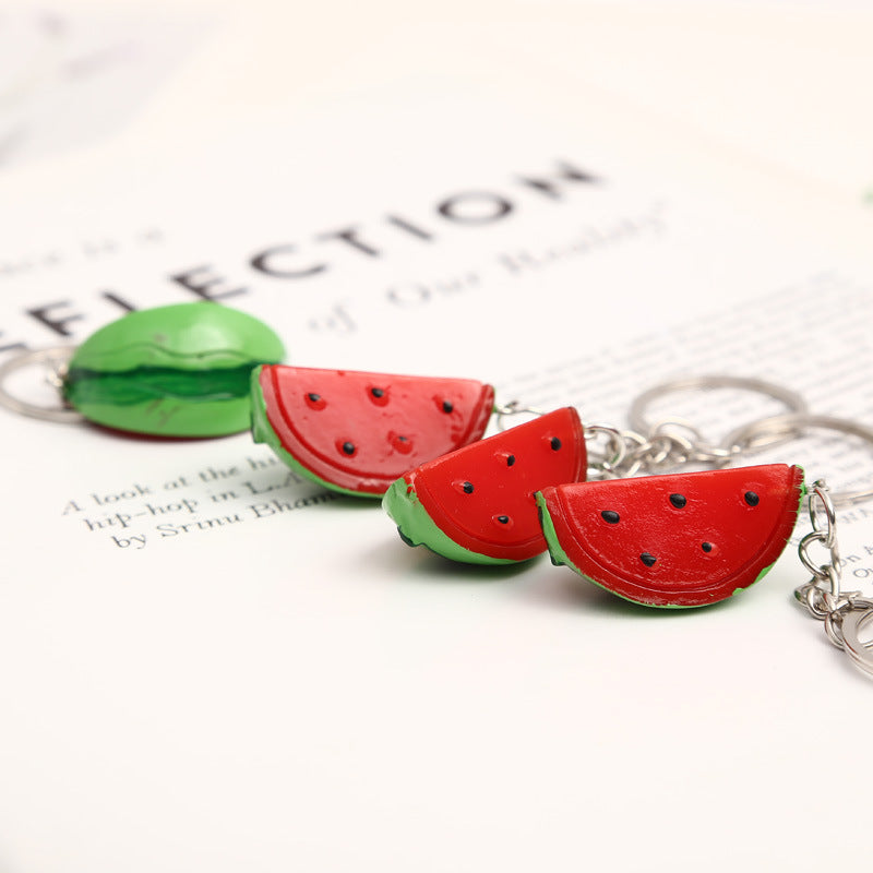 Resin Watermelon Keychain Pendant