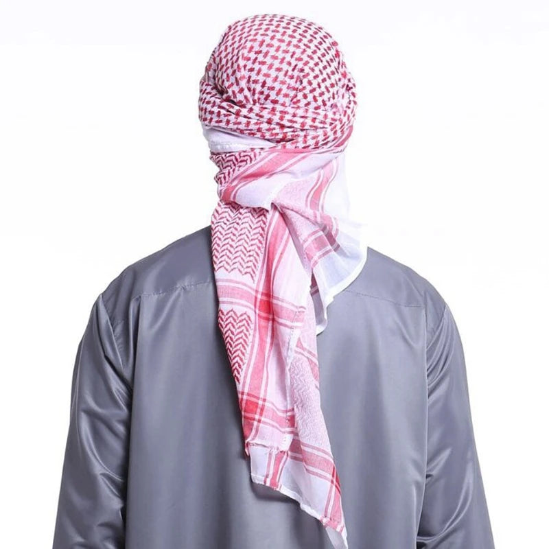 Red and White Checkered Pattern Keffiyeh