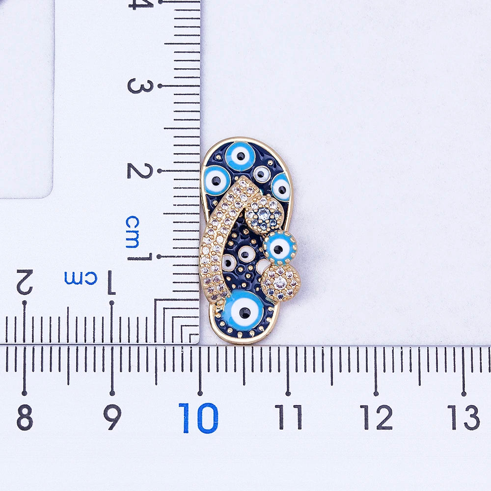 Blue Eye Slipper Necklace