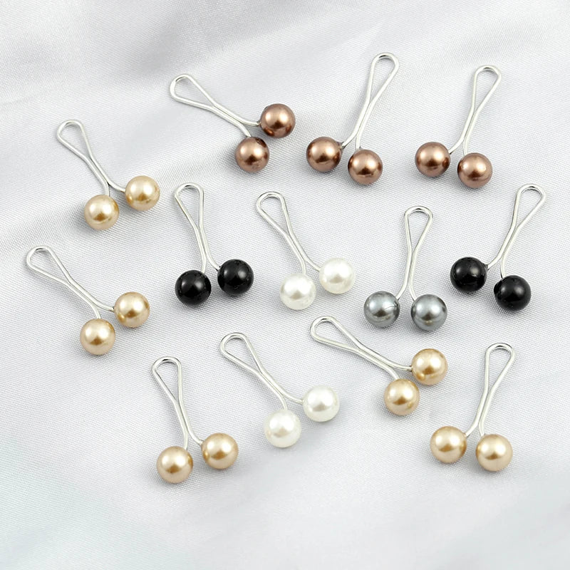 12pcs/lot Anti-Slip Pearl Hijab Clips