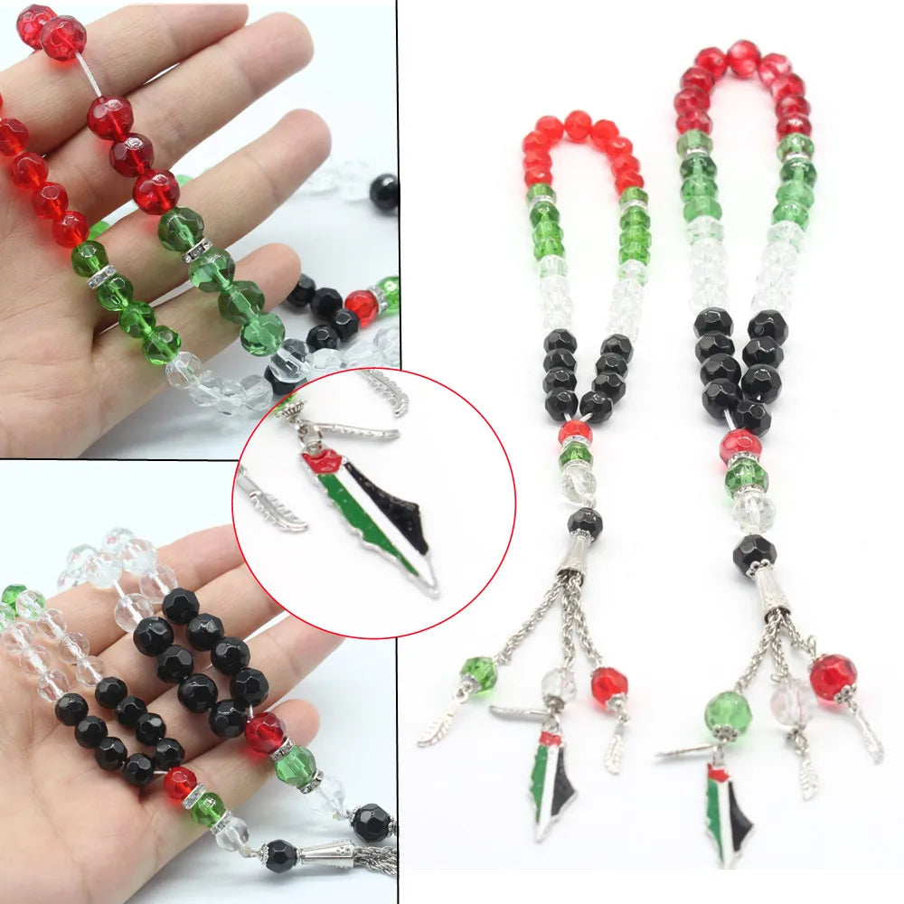 Palestine Flag PanArab Colored Tesbih Beads