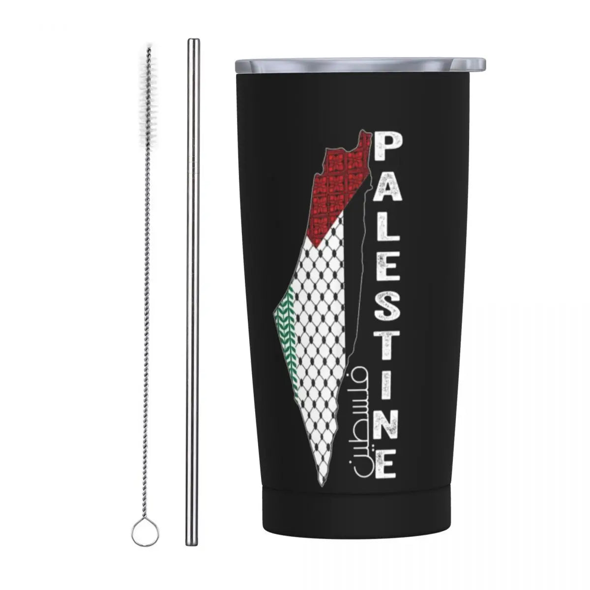 Palestinian Map Insulated Tumbler (Stainless Steel Thermal), 20oz