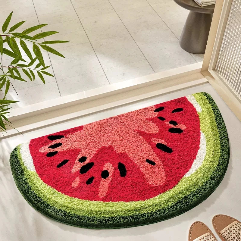 Fruit Bathroom Mat Watermelon Lemon or Kiwi