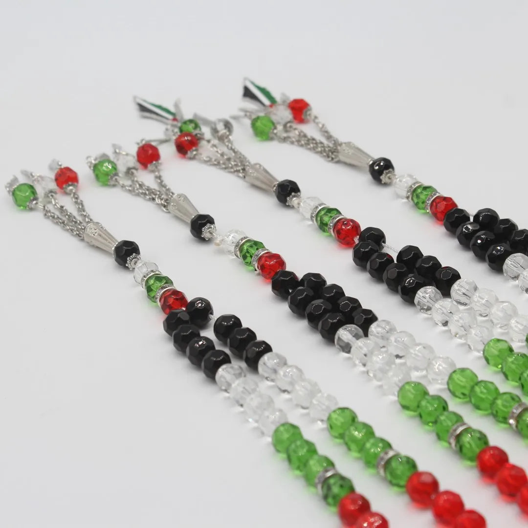 Palestine Flag PanArab Colored Tesbih Beads