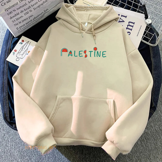 Watermelon Colored Palestine Hoodies