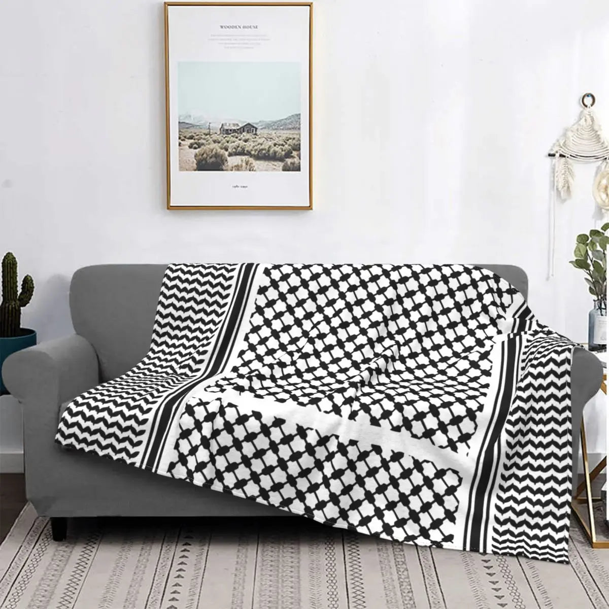 Keffiyeh Throw Blanket for Home