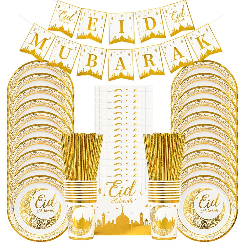 Eid Decorations Disposable Tableware