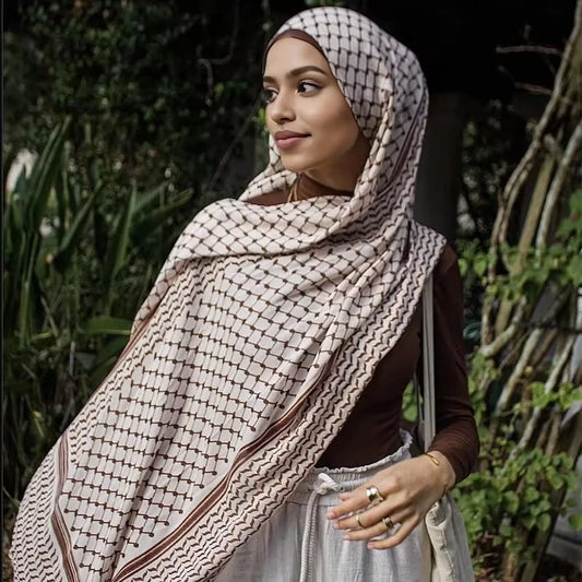 Keffiyeh Print Chiffon Hijab