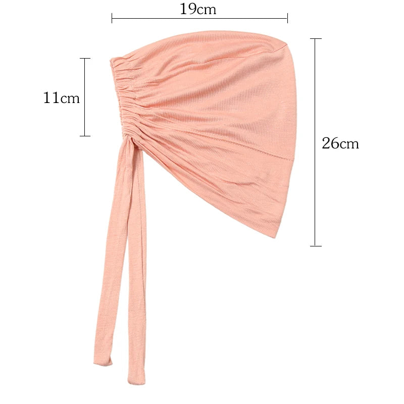 Double Layer Modal Satin Hijab Cap