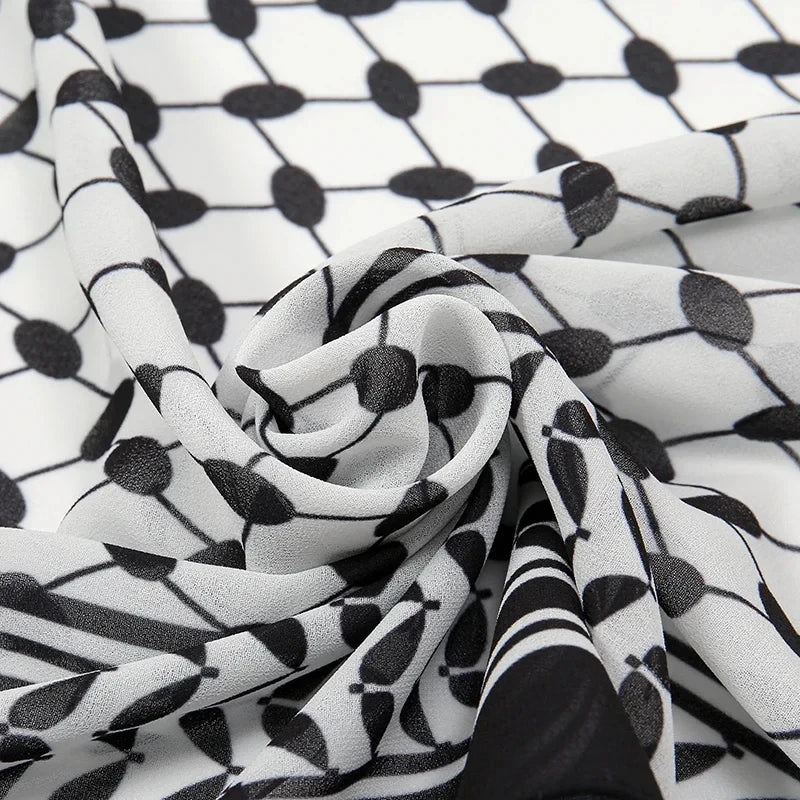 Keffiyeh Print Chiffon Hijab