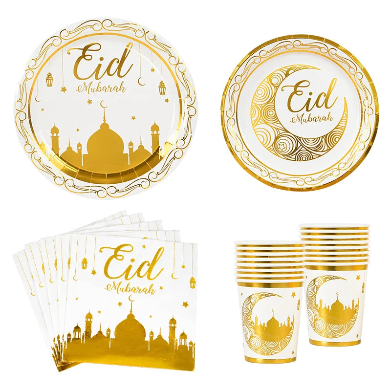 Eid Decorations Disposable Tableware