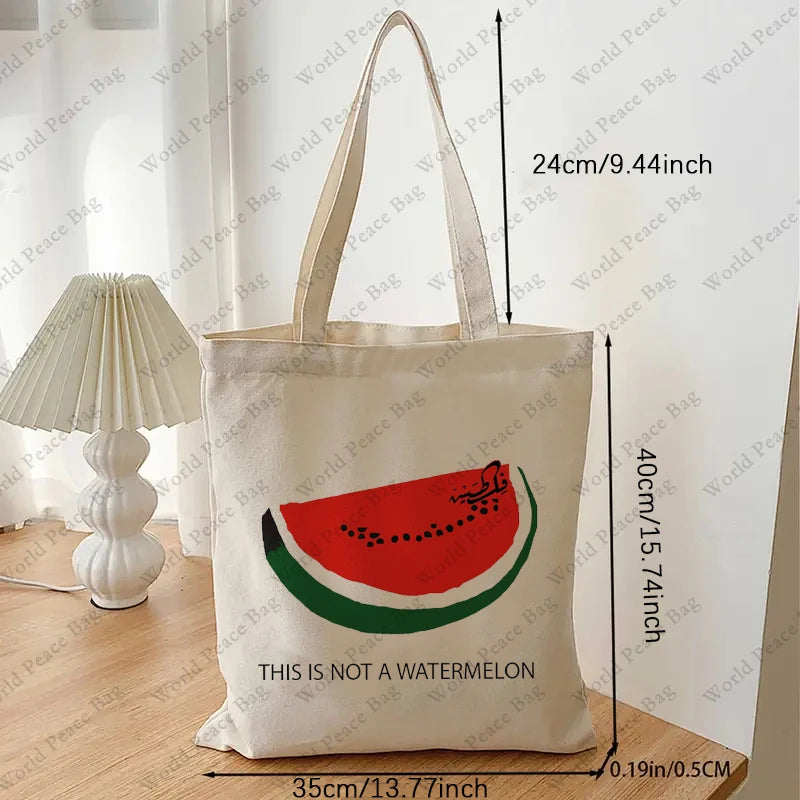 Not a Watermelon Palestine Tote Bag English